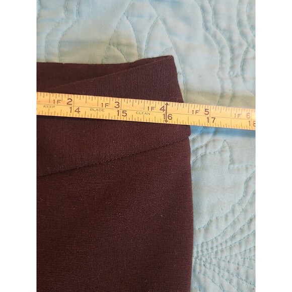 Chico's Size 1(8) Short Dark Brown Rayon/Nylon Straight Legs Button Slacks/pants - Picture 7 of 10
